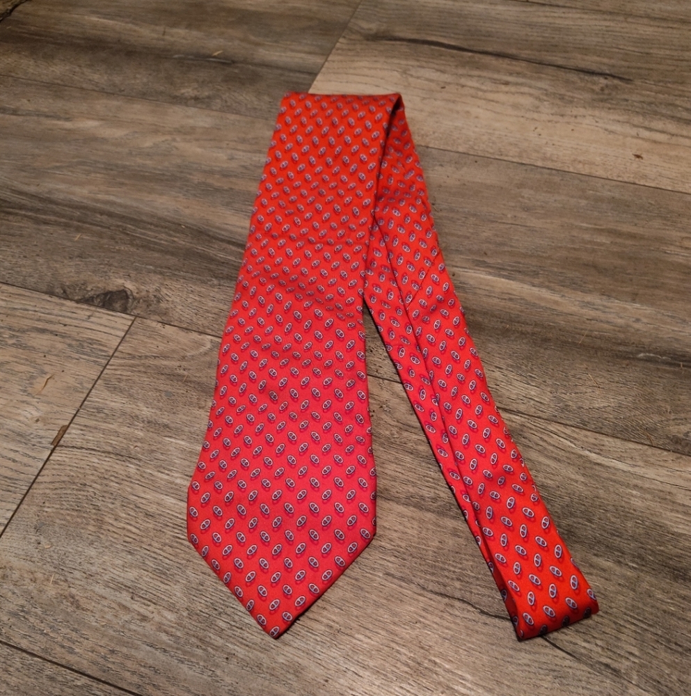 Vintage Hermes Necktie Made In France 100% Silk Tie